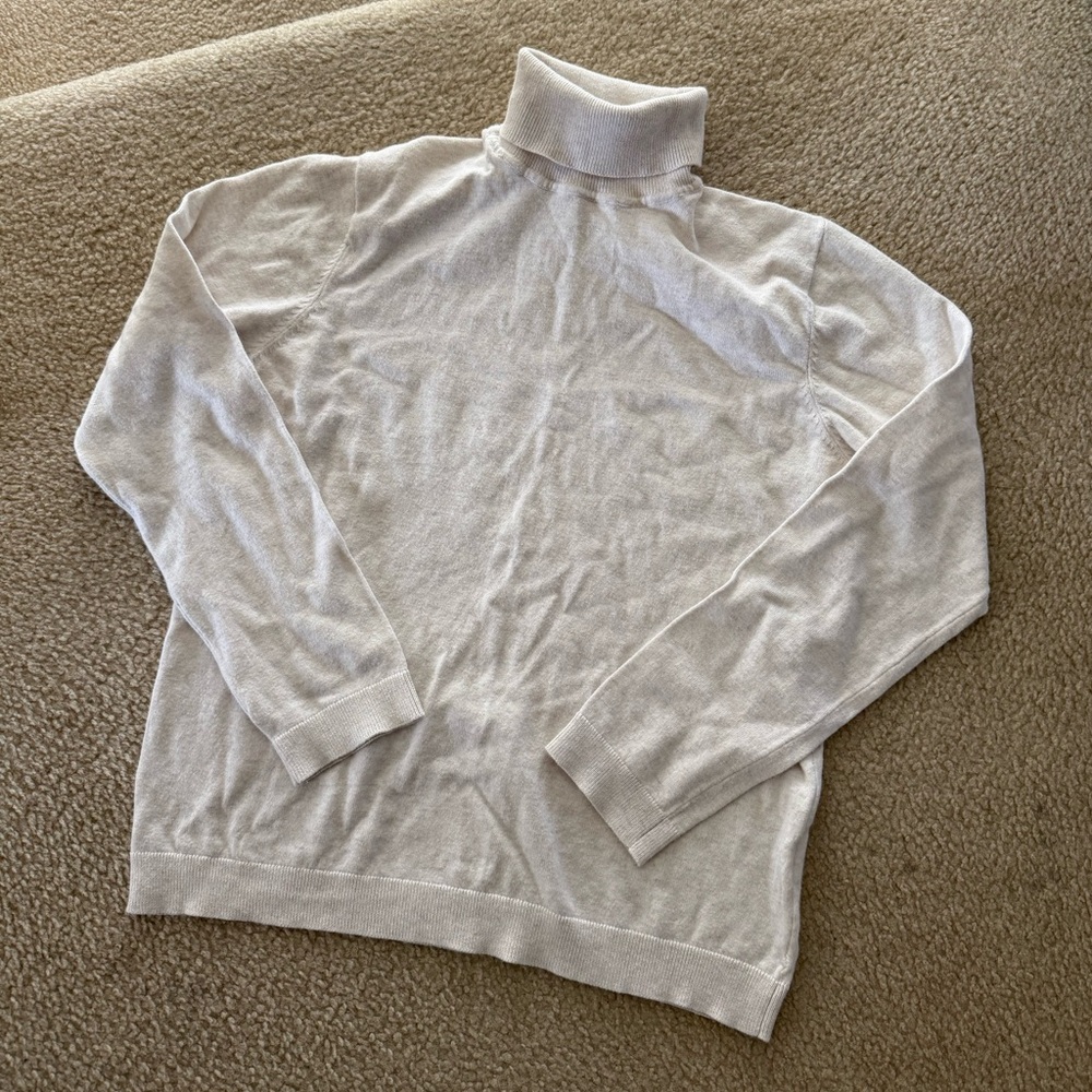 Zara Girls Cream Turtleneck Sweater